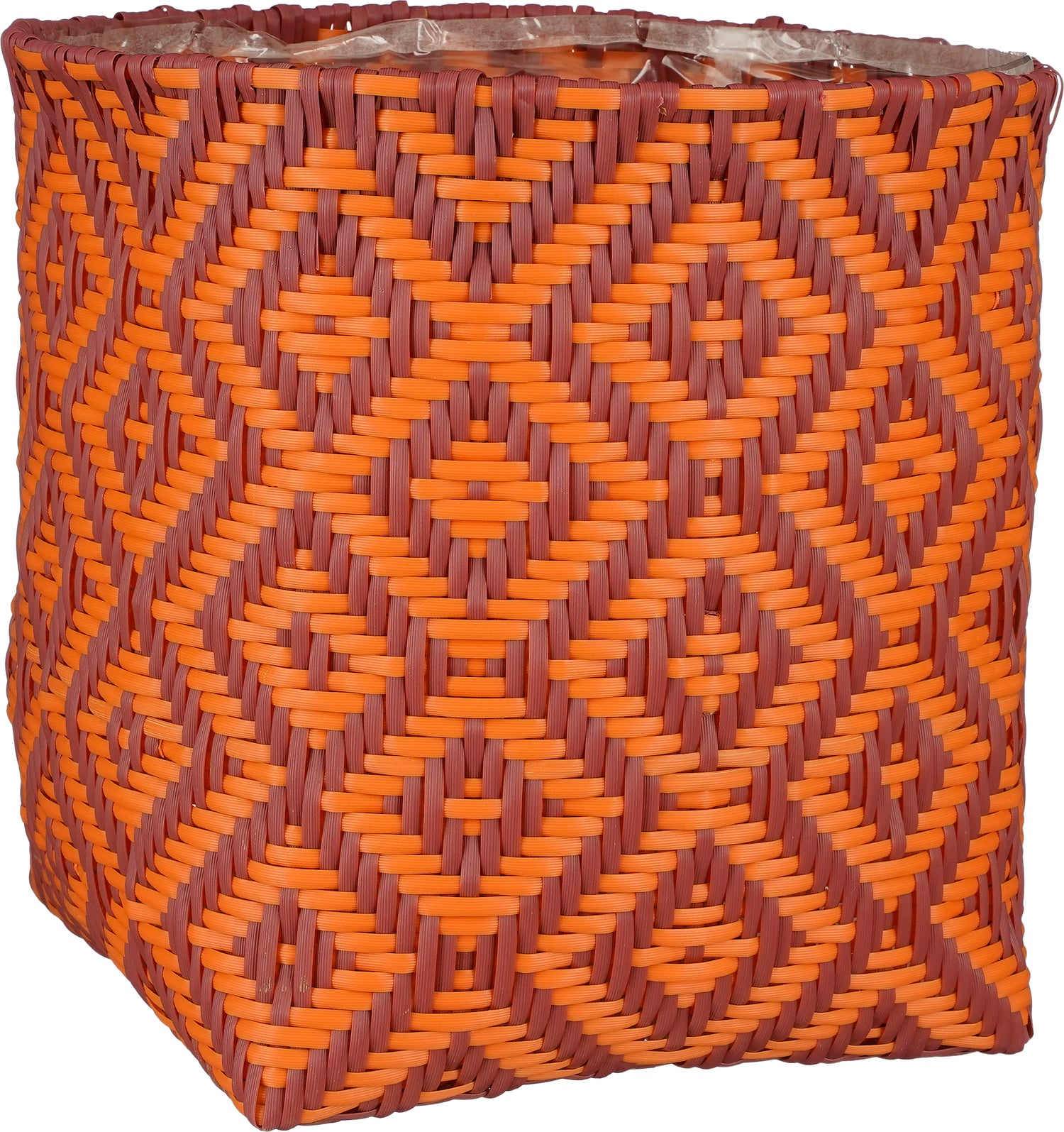 Mica Decorations plantenmand Merlijn oranje / terracotta 27 x 27 x 30 cm