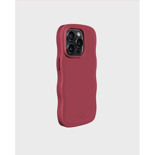 holdit Iphone 15 Pro Wavy Cover, Red Velvet