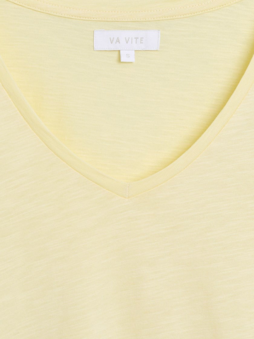 Ava v-hals t-skjorte Double Cream