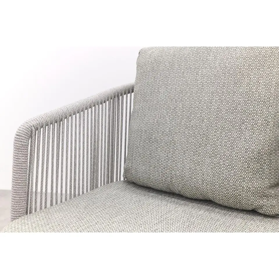 VDG Ohio dining chair aluminium/rope - mokka