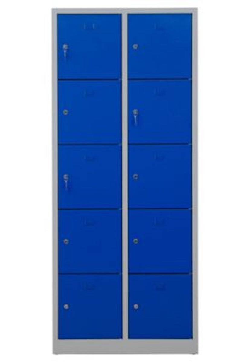PROREGAL Falcon Medium Lockerkast HxBxD 190 x 80 x 45 cm Cilinderslot Grijsblauw