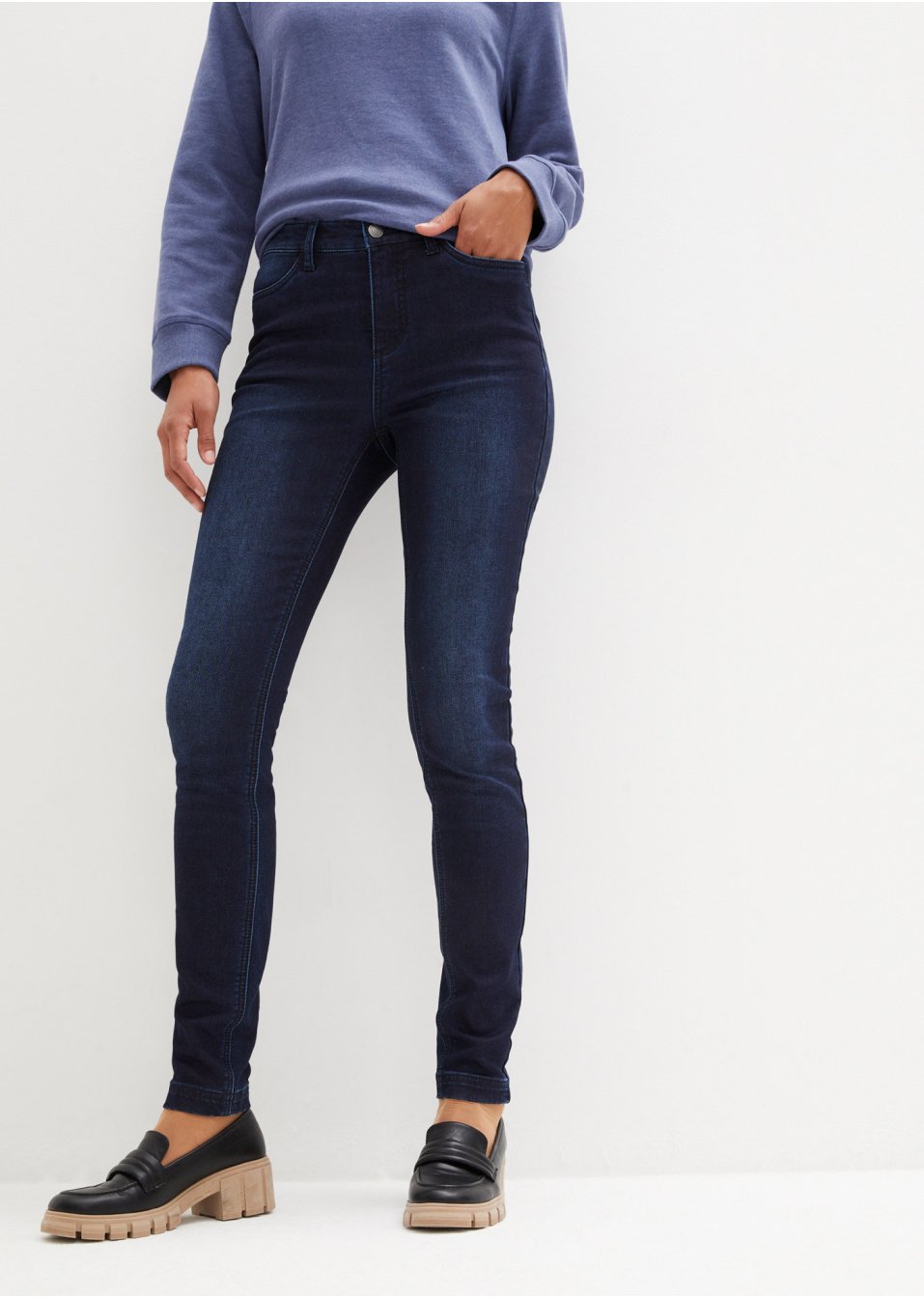 Jean thermo extensible avec intérieur douillet, Skinny Fit