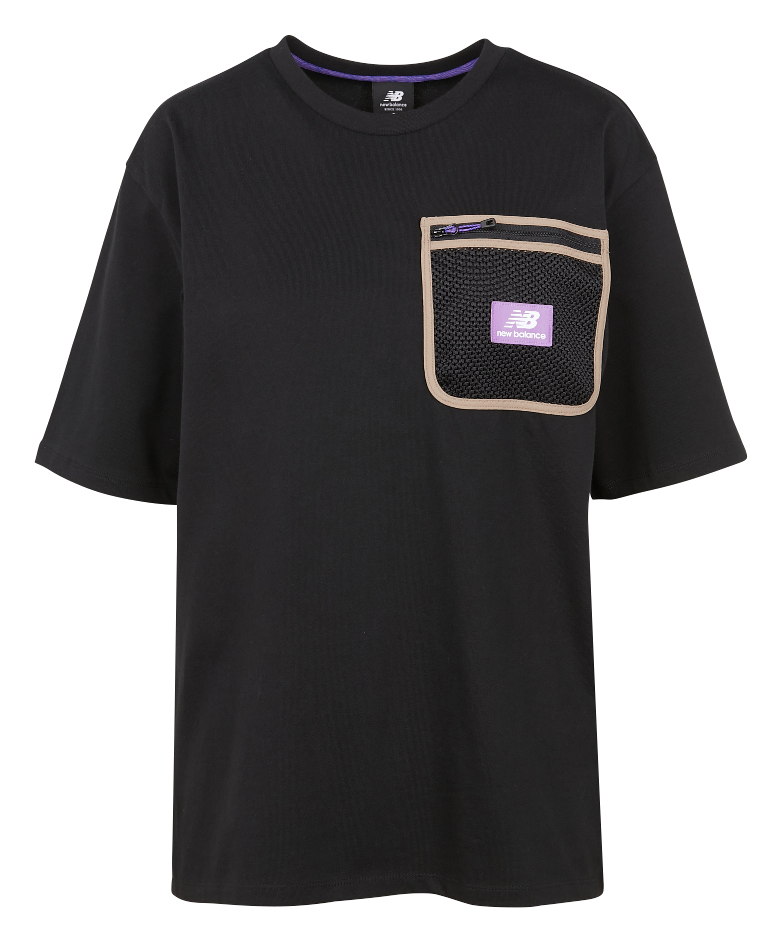 Tee-Shirt col rond regular-fit en coton | Noir