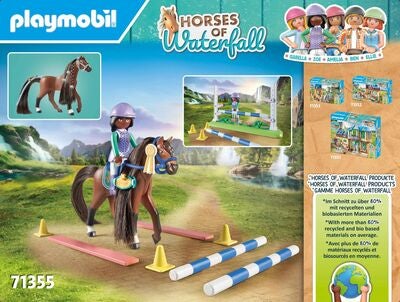 Playmobil 71355 Horses of Waterfall Byggesett Zoe & Blaze med Hoppebane
