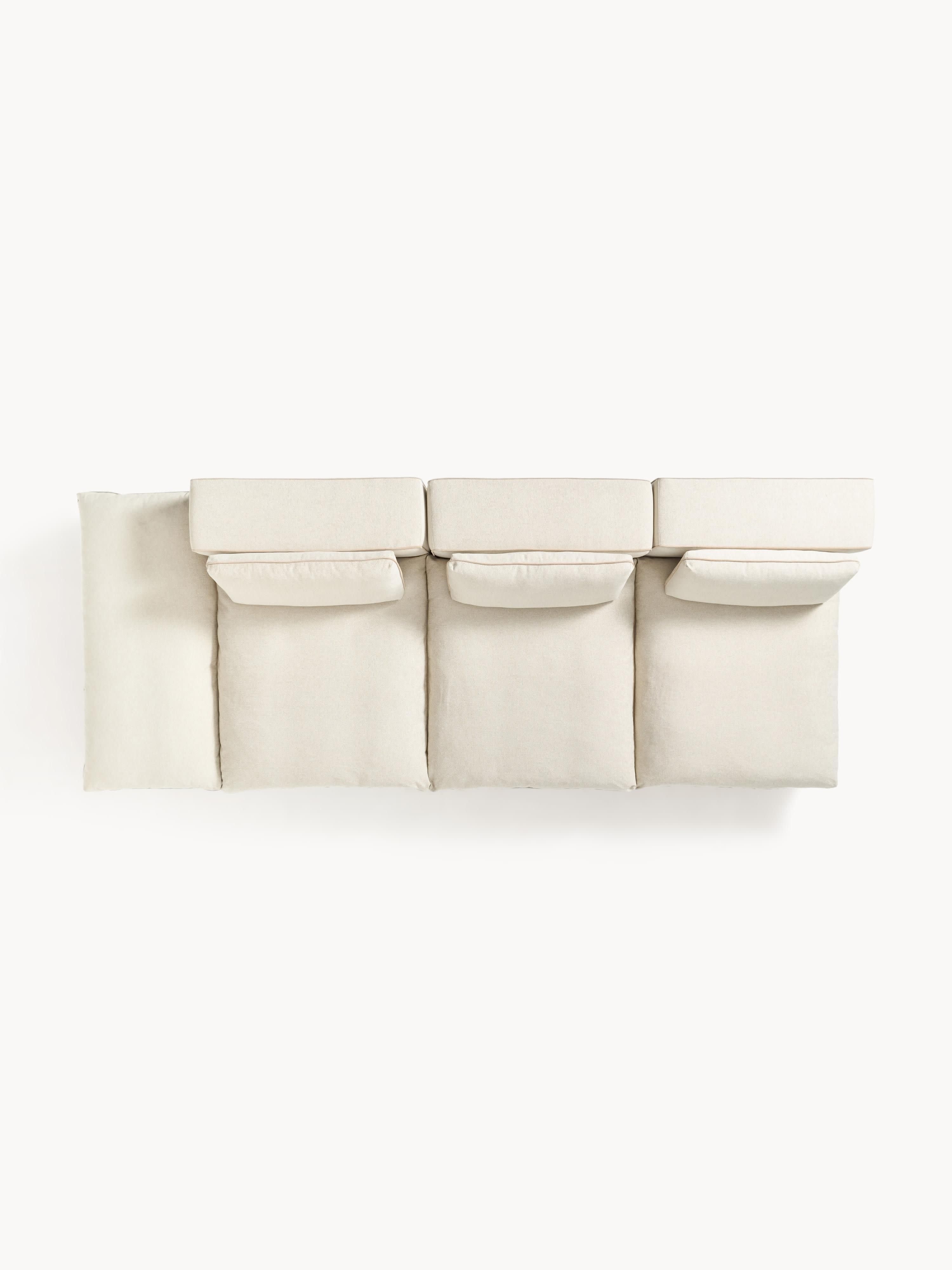 Modulaire XL-bank Felix (3-zits) met poef