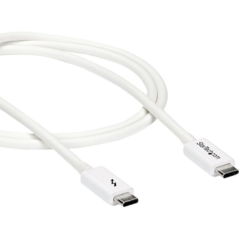 StarTech.com Câble Thunderbolt 3 de 1 m - 20 Gb/s - Compatible Thunderbolt, USB et DisplayPort - Blanc