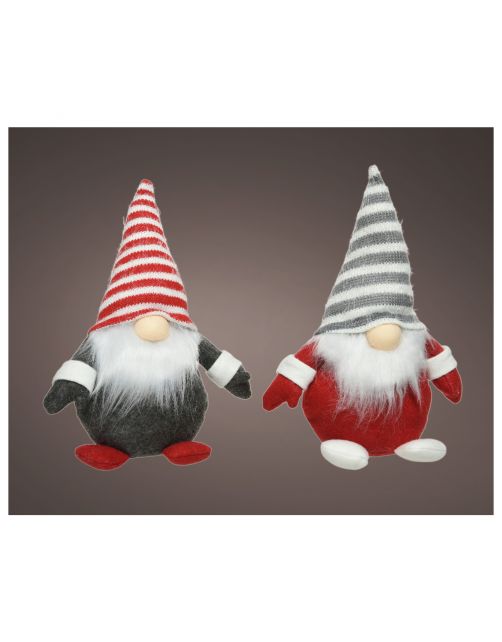Lumineo Gnoom Figuur Met Led - Decoratie - 11x17x24 cm Warm Wit