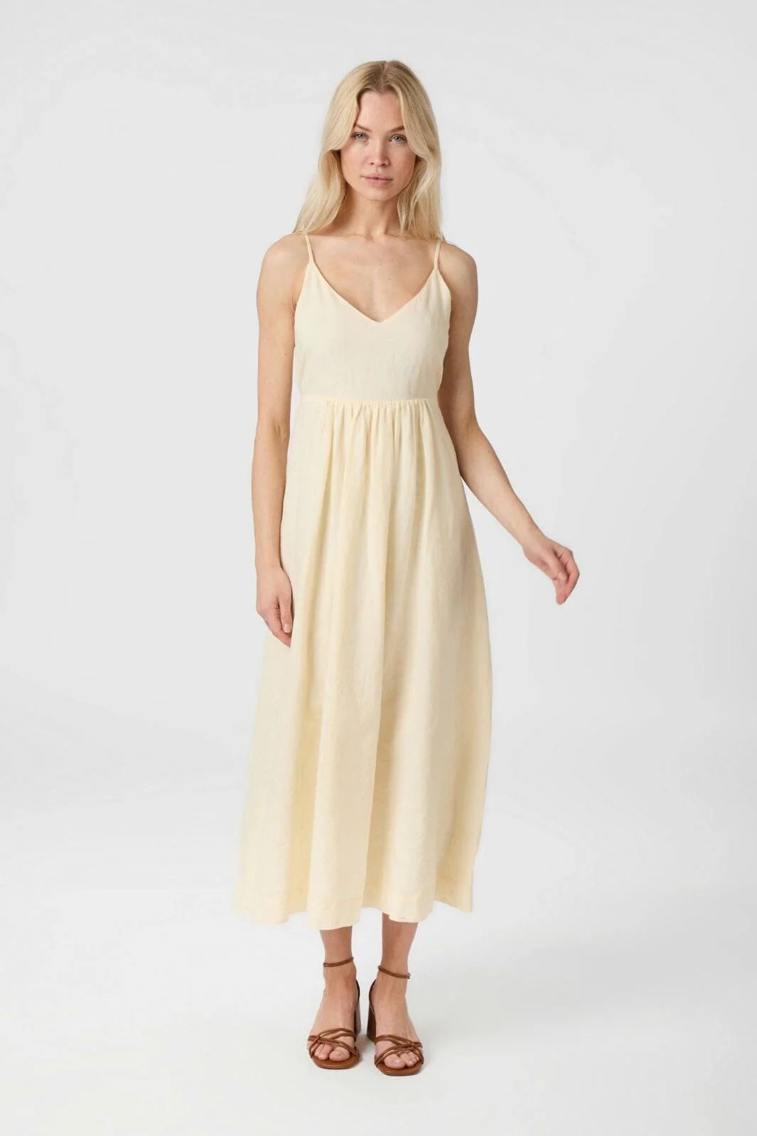 Neo Noir Savani Long Linen Dress 165480