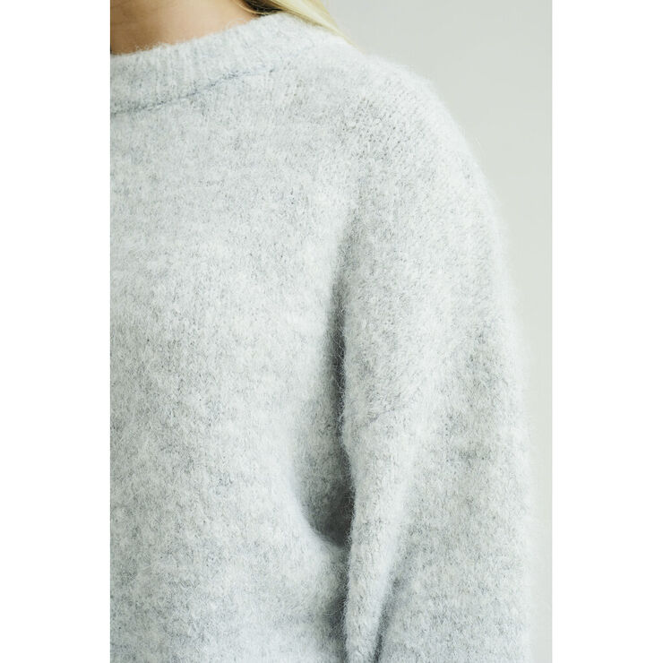 A-VIEW Patrisia solid knit pullover Light grey melange