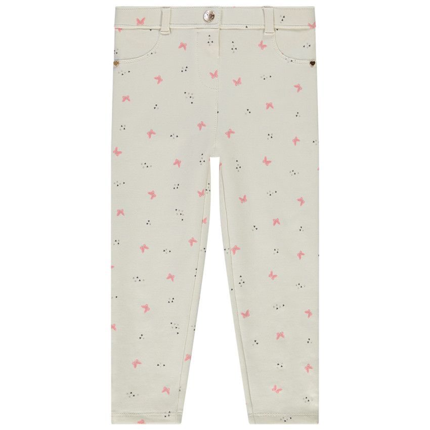 Jegging imprimé fantaisie pour bébé fille - Ecru