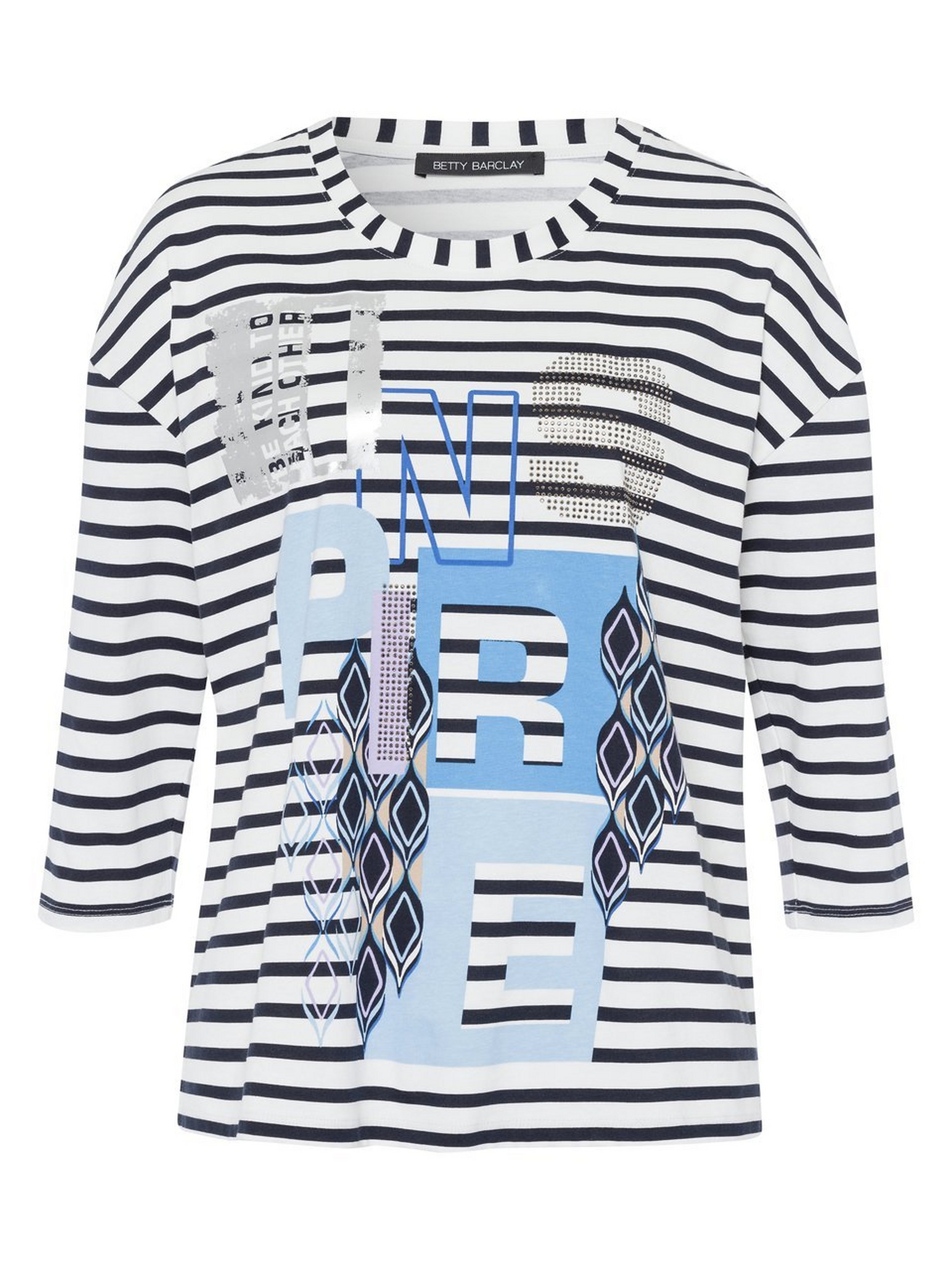 Rundhals-Shirt mit 3/4-Arm