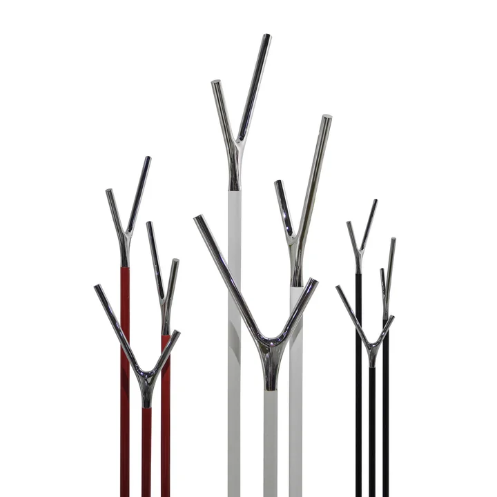 Frost - Wishbone Kleiderständer, schwarz gebürstet / schwarz poliert