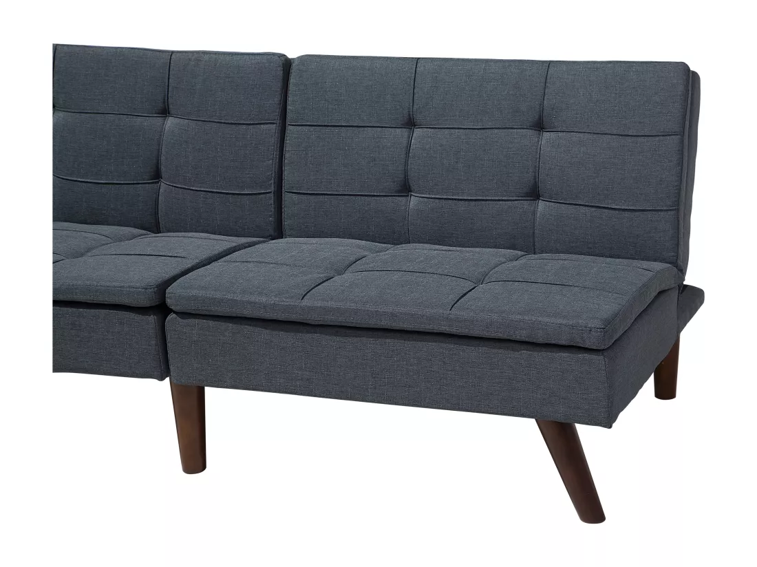 Canapé convertible 3 places en tissu gris RONNE