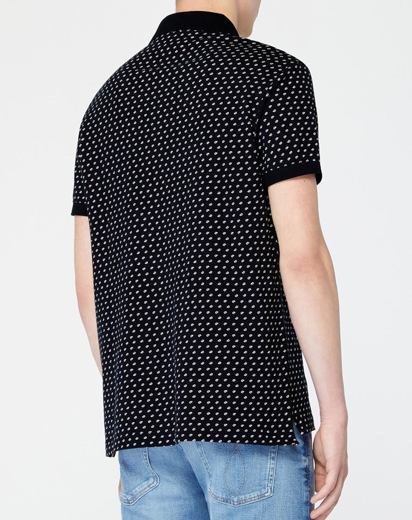 Tommy Hilfiger Polo slim micro imprimé bleu nuit