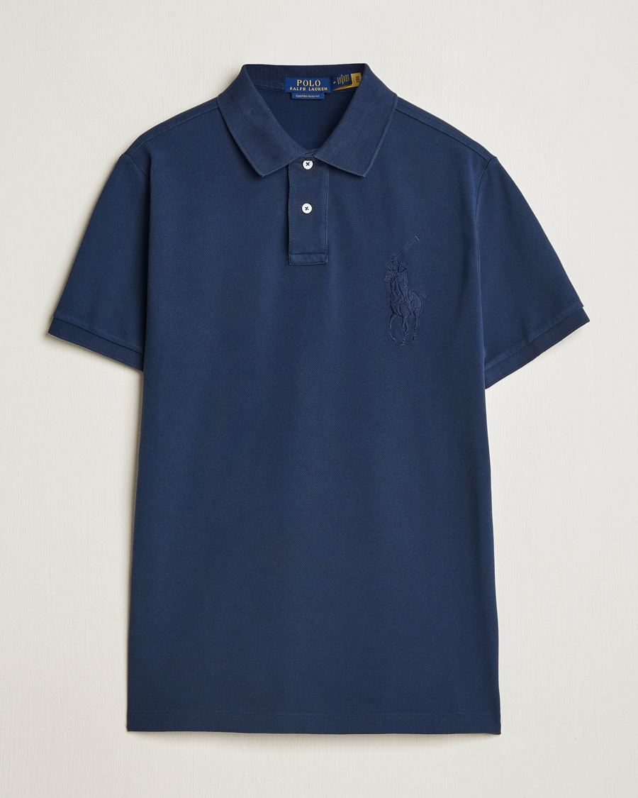 Polo Ralph Lauren Custom Slim Fit Mesh Polo Cruise Navy