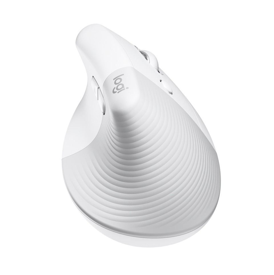 Logitech - Lift for Mac Vertical Ergonomic Mouse - OFF-WHITE