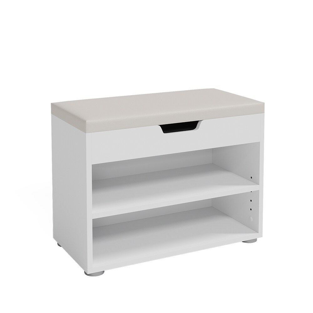 VICCO Schuhbank Schuhschrank Schuhablage Sitzbank Klappdeckel 6 Paar Schuhe Weiß
