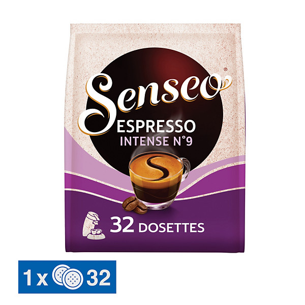 Café Senseo® Espresso 9 Intense, paquet de 32 dosettes