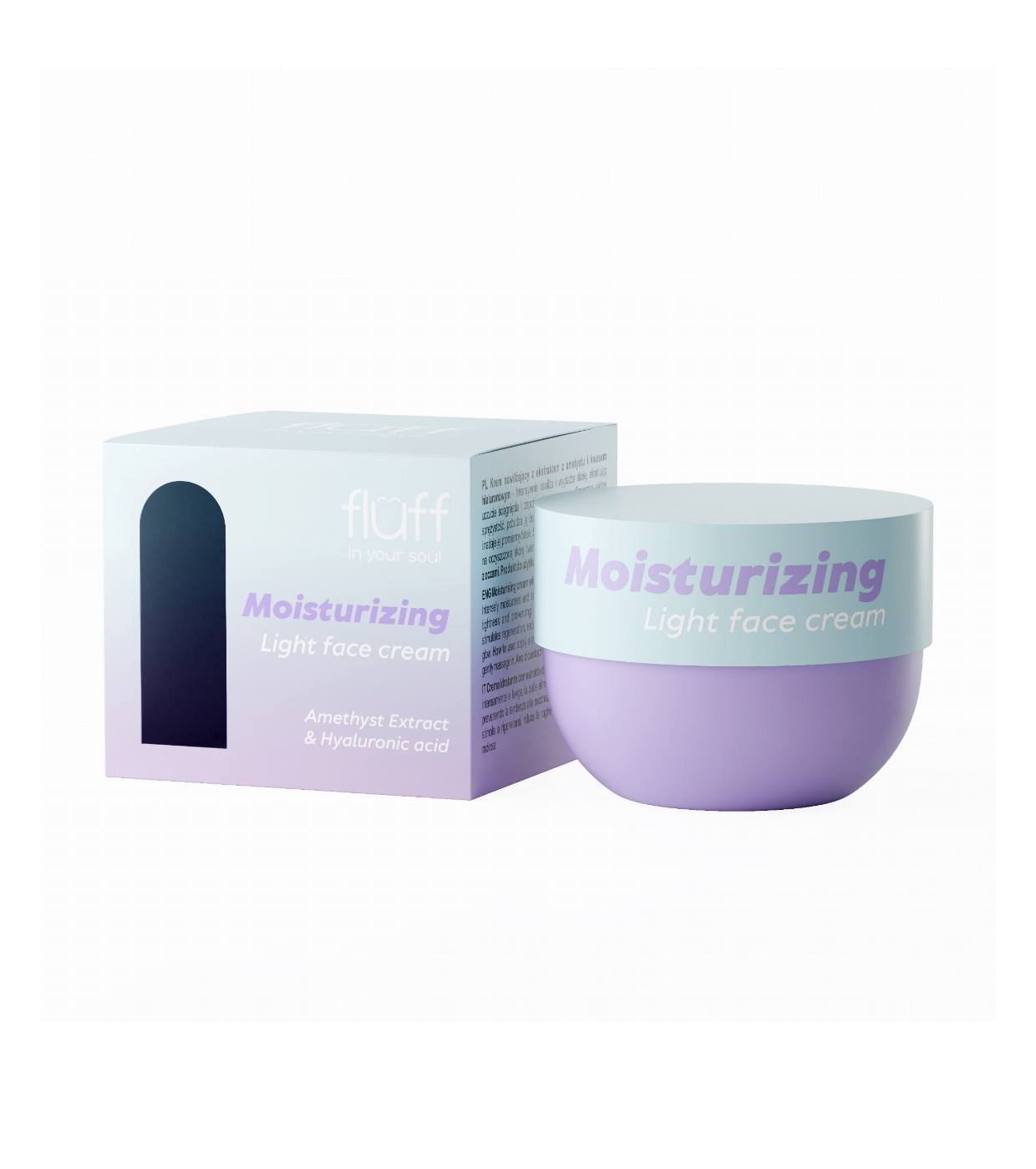 Fluff - *In Your Soul* - Creme facial hidratante com extrato de ametista e ácido hialurônico