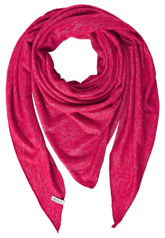 Softes Dreieckstuch - coral melange