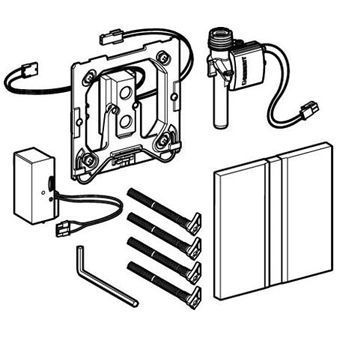 Geberit type 50 urinoir bedieningsplaat 230V square geborsteld chroom