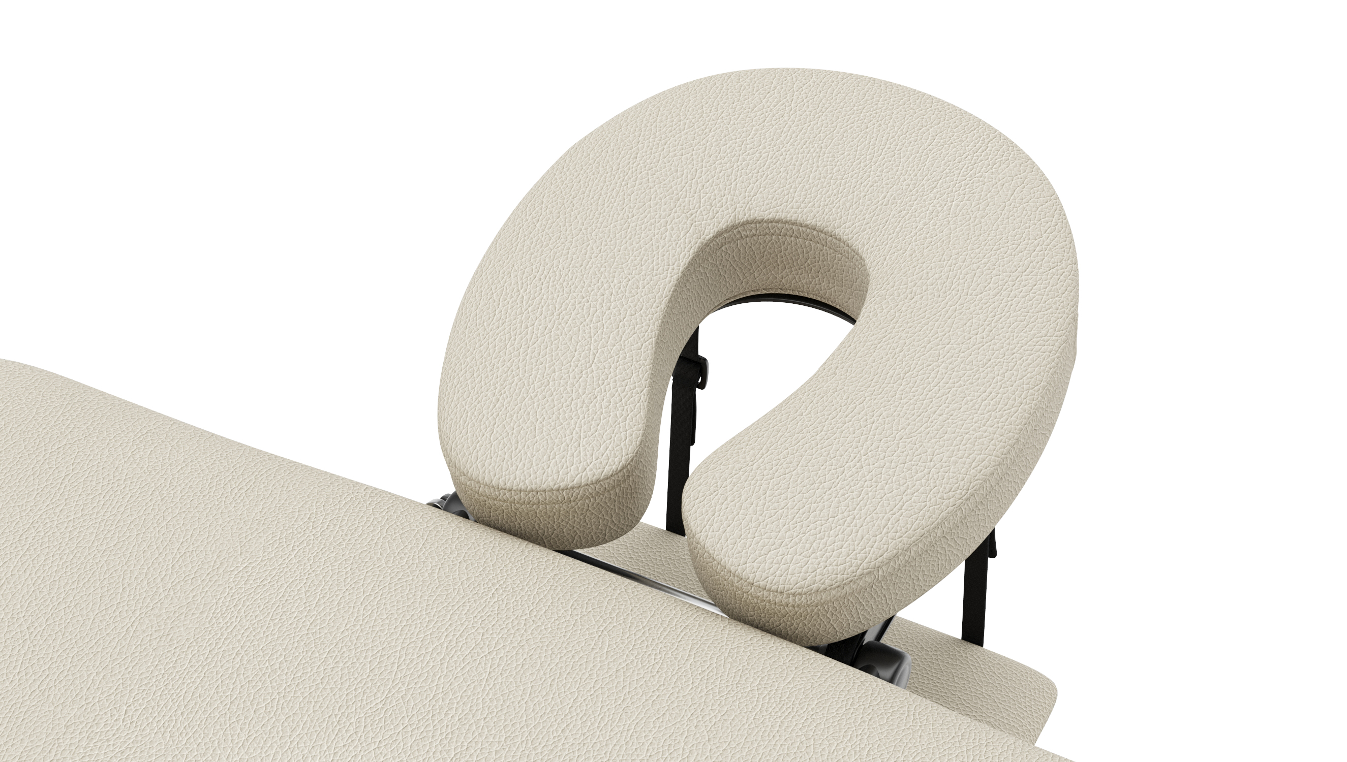 Massageliege 3-Zonen mit Lagerungsrollen beige
