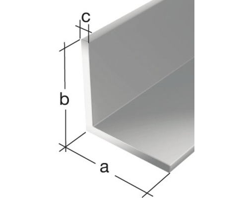 Aluminium hoekprofiel, zilver, 10x10x1 mm, 2 m
