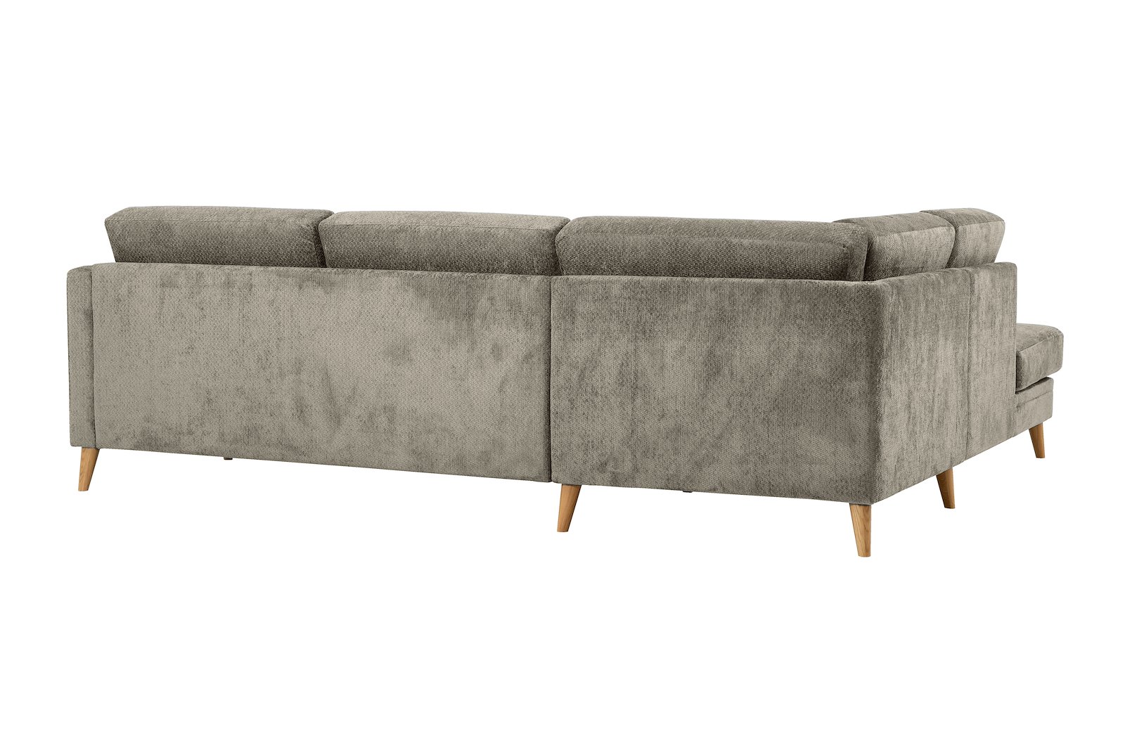 Eden hjørnesofa 2,5-seter med åpen ende venstre. Tekstil Movie 13/1 Light Khaki med ben i eik natur (15137).