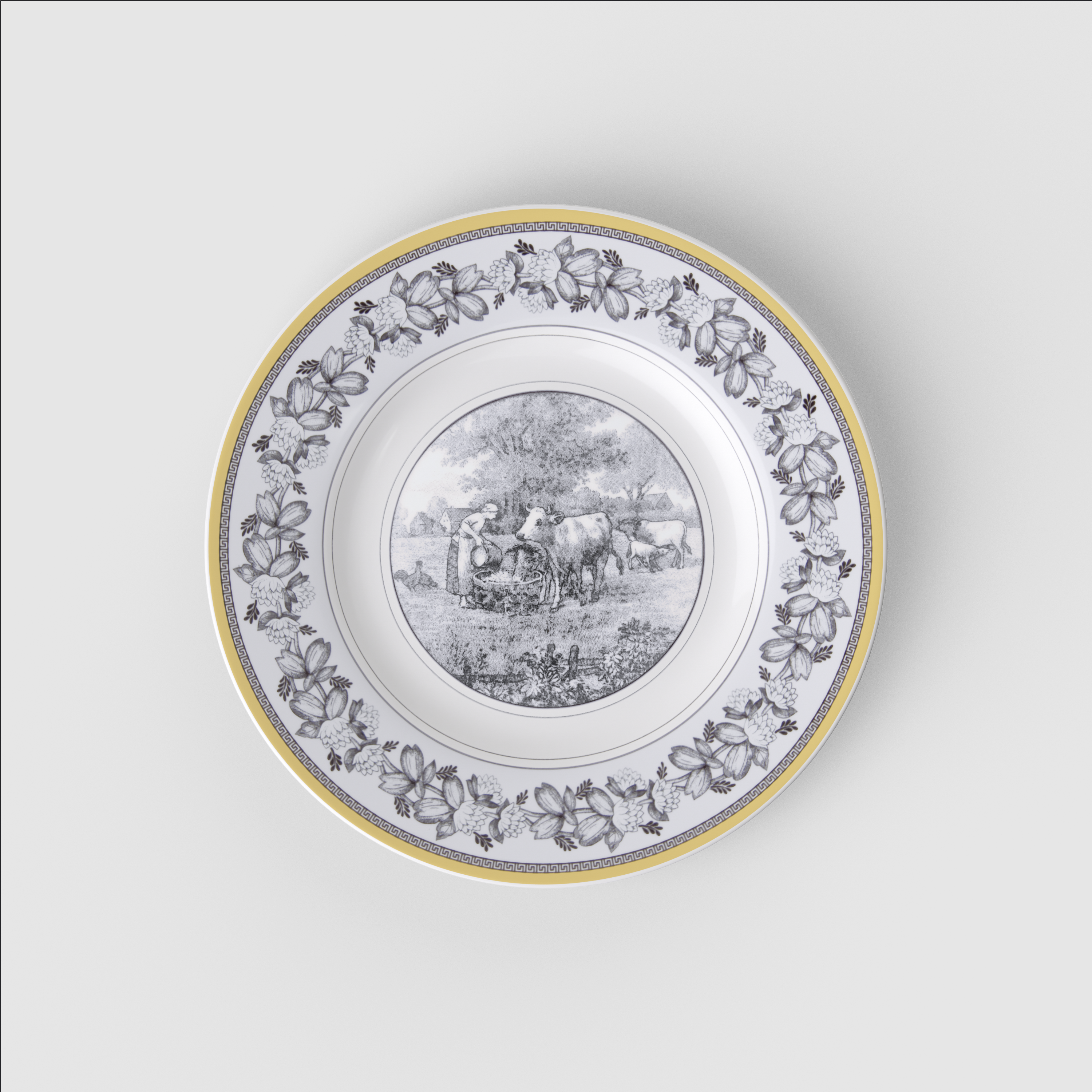 Audun Appetizer and dessert plate Multi-colored, 8.6'', Premium Porcelain