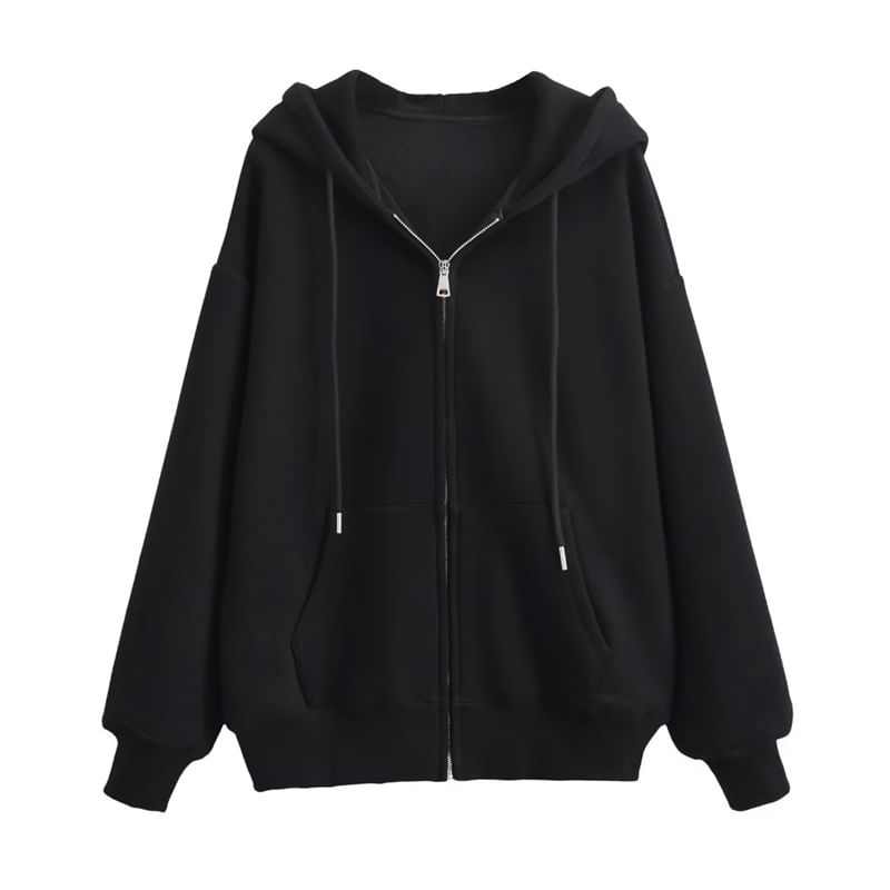 Bazer - Effen hoodie met rits