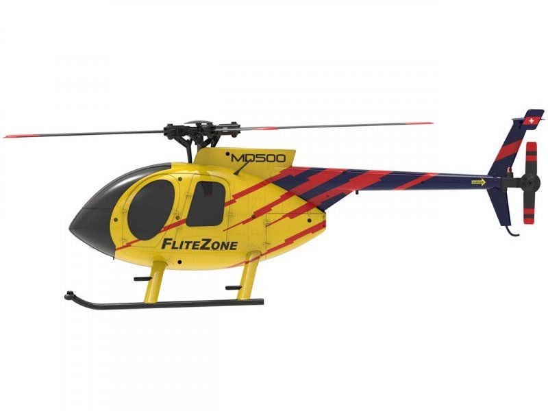 FliteZone Helikopter Hughes MD500 Brushless CCPM 6G, RTF Pitchgesteuerter Scale Hubschrauber mit Burshless Motoren