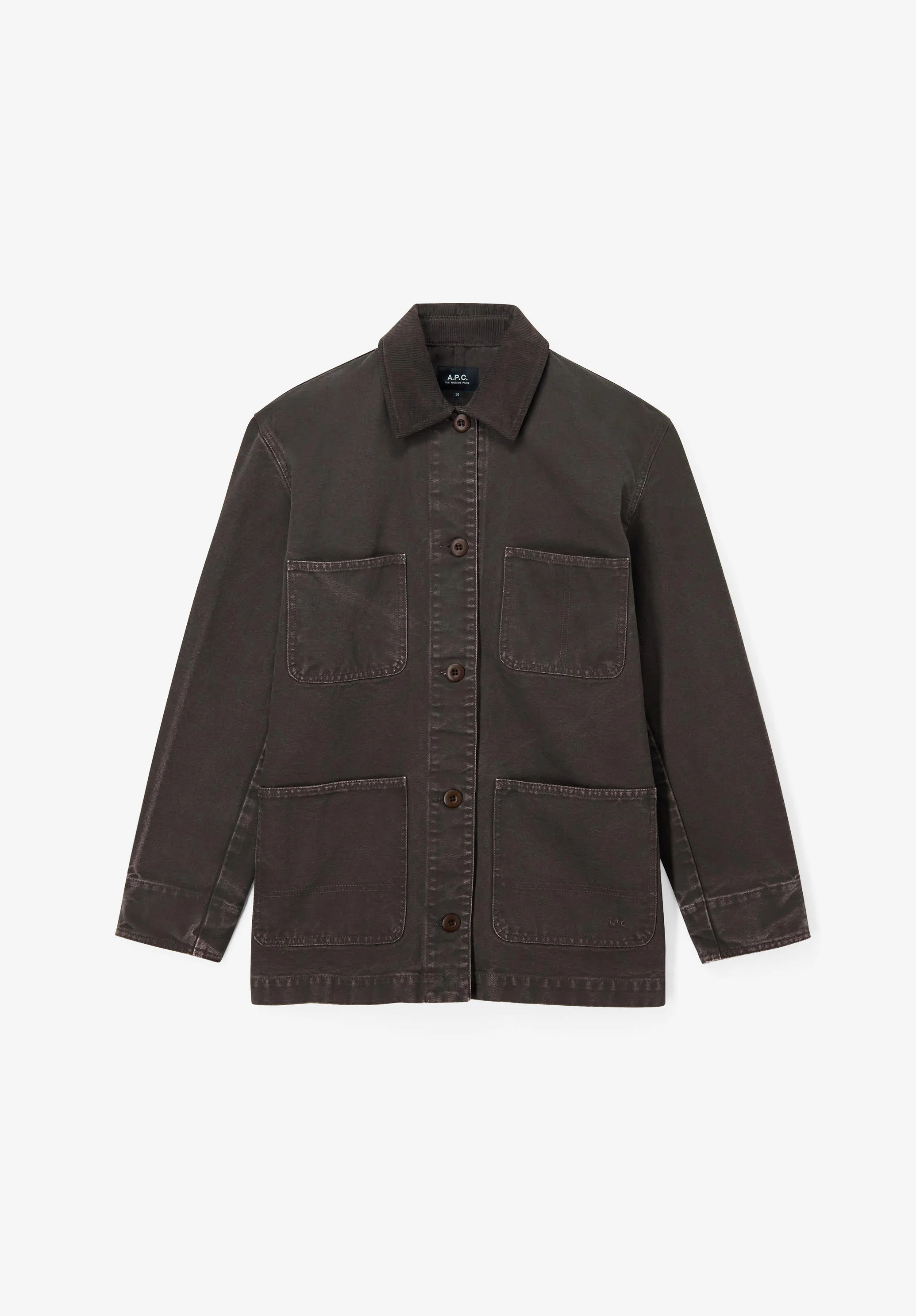 Veste workwear en toile marron - Marron