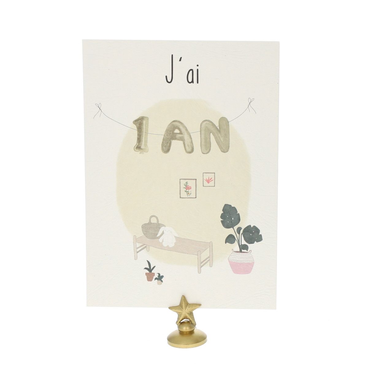 Lot de 12 cartes Ma première année de bébé Atelier jasmin