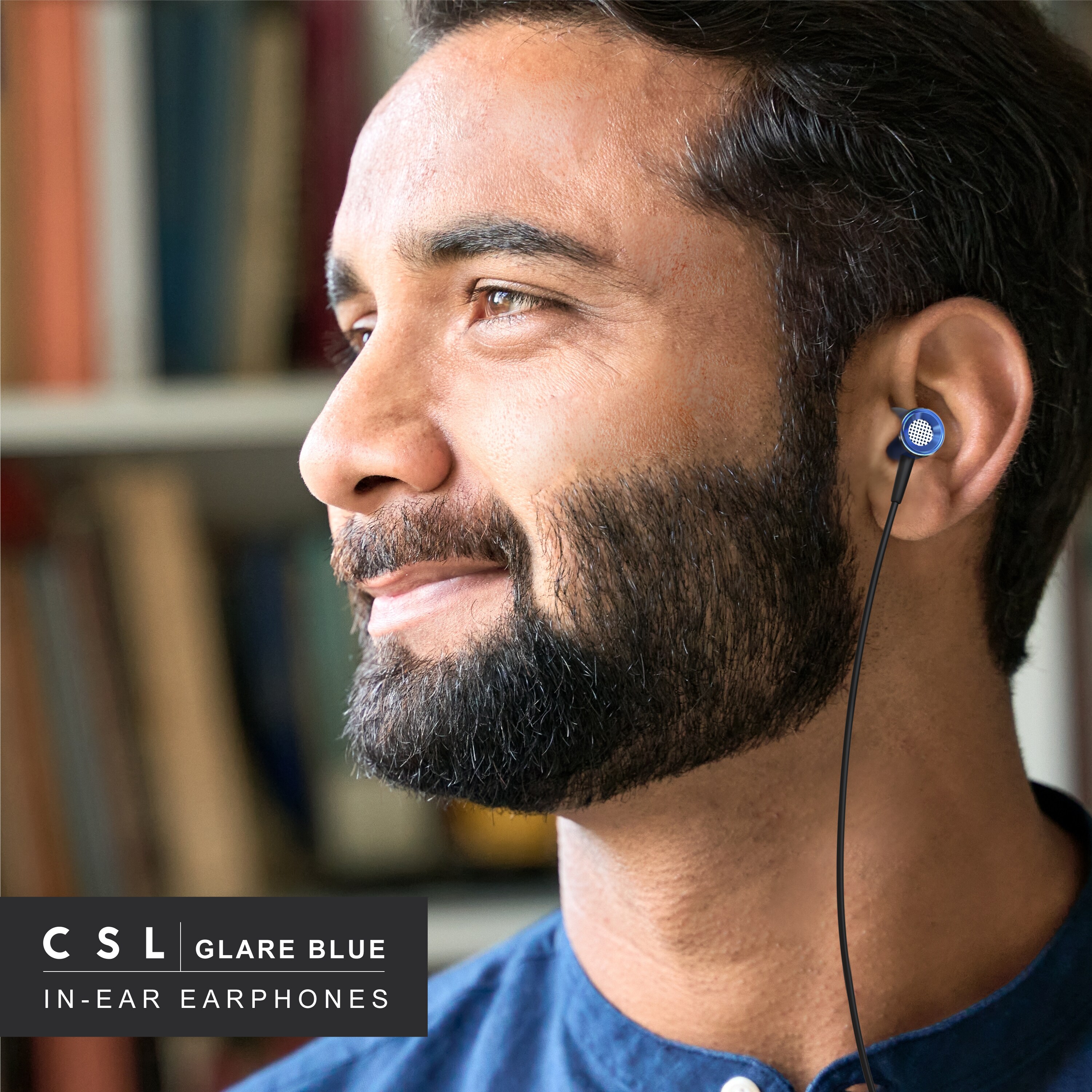 CSL High End In-Ear Kopfhörer Glare Blue Dynamischer 8mm Treiber / Noise Reduction Design