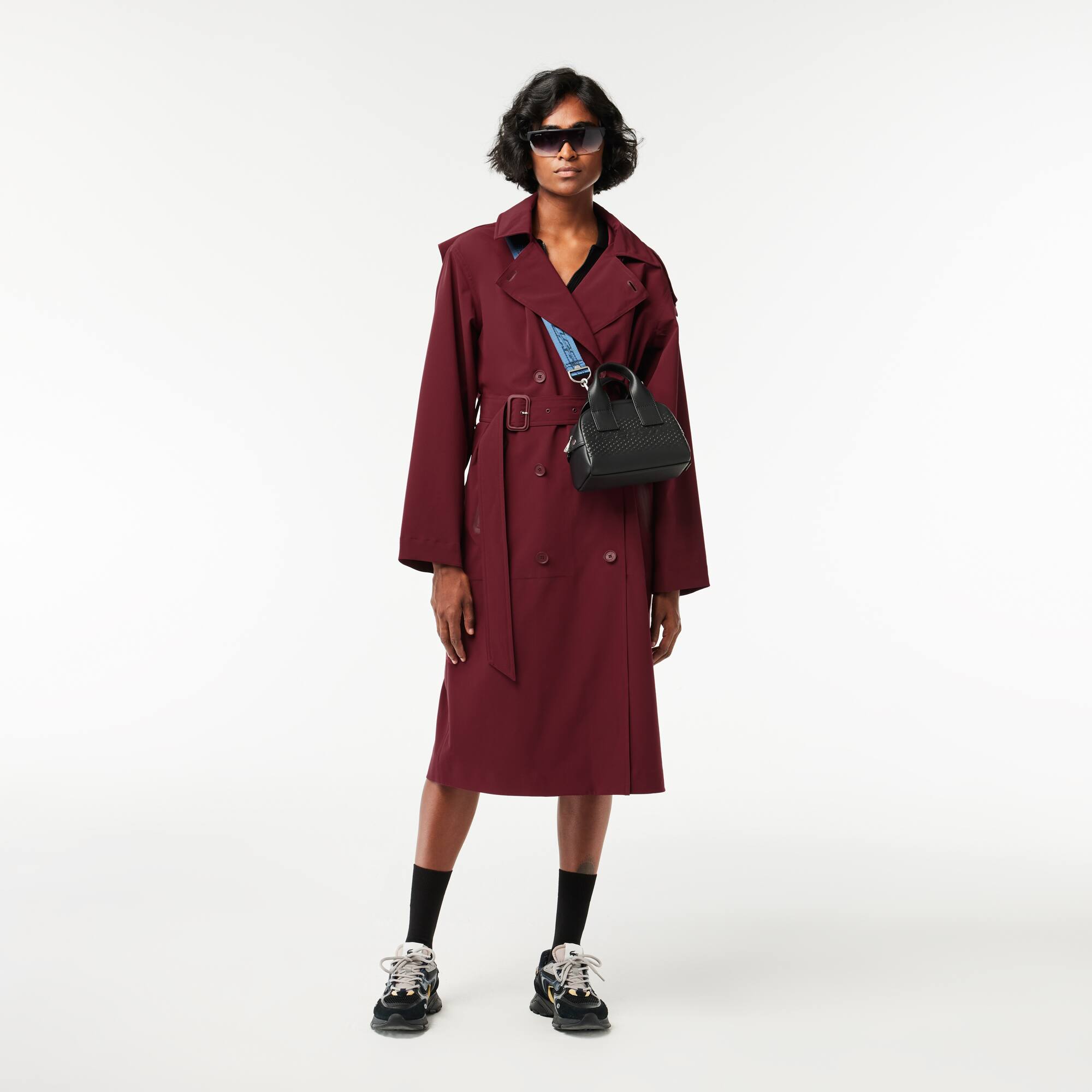 Damen LACOSTE Trenchcoat aus doppellagigem Piqué Jacken & Mäntel - Rot - Lacoste - Damen