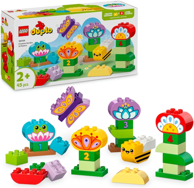 LEGO® Konstruktionsspielsteine »Kreativer Blumengarten (10444), LEGO DUPLO Town« Made in Europe