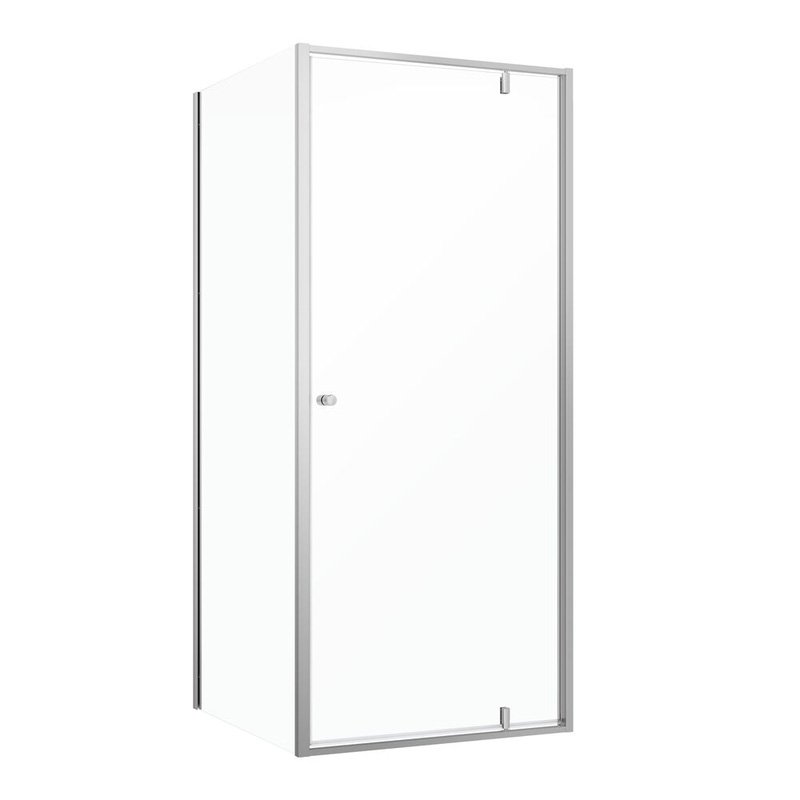 Sealskin Contour draaideur met zijwand 90x90x200 cm, 6 mm helder veiligheidsglas met antikalklaag RVS geborsteld