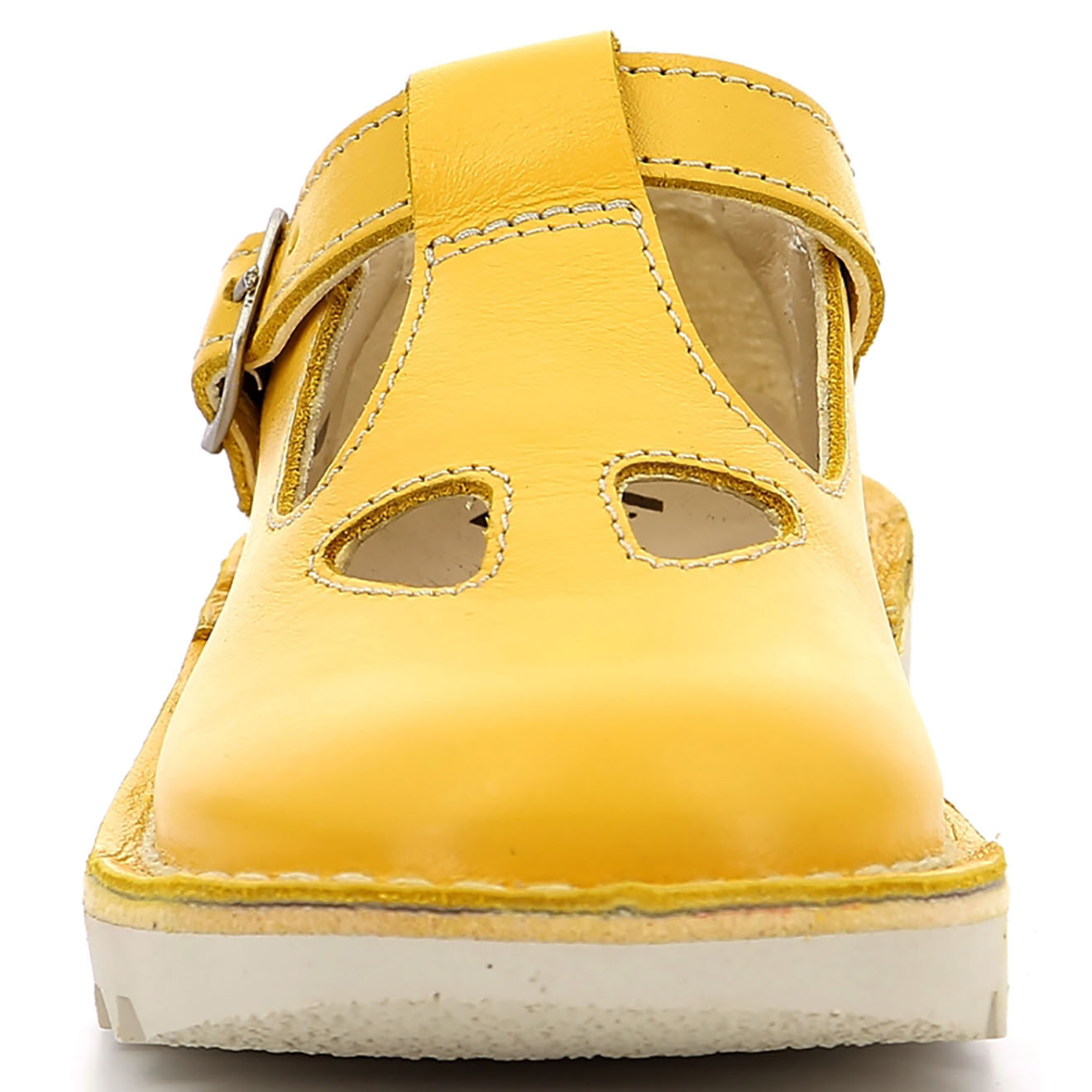 Kickers Salomés en Cuir Kick Mary Jane jaunes