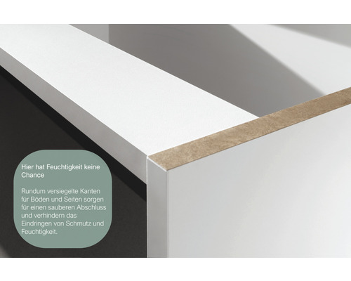 Badkamermeubelset NOBILIA Programma 1 BxHxD 210 x 169,1 x 48,7 cm, frontkleur eiken naturel, met wastafelmeubel en 3-deurs spiegelkast met LED-verlichting, onderkast, halfhoge kast, greeplijst mat chroom, 118