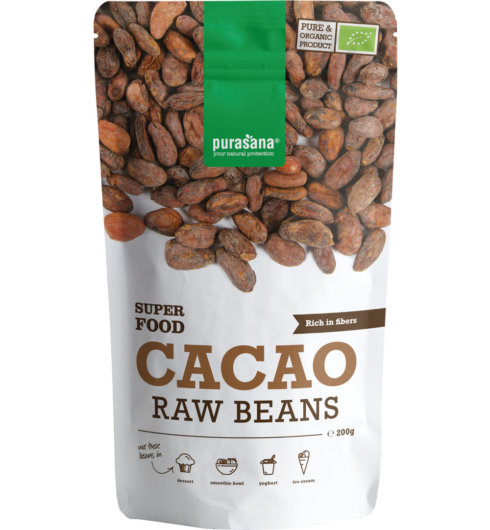 Purasana Cacao Bonen/Feves Vegan Bio (200 gr)