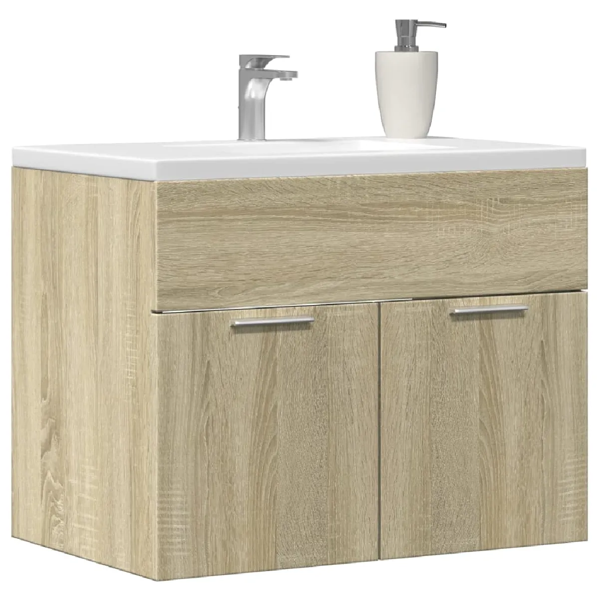 vidaXL Armoire d'évier - Chêne sonoma