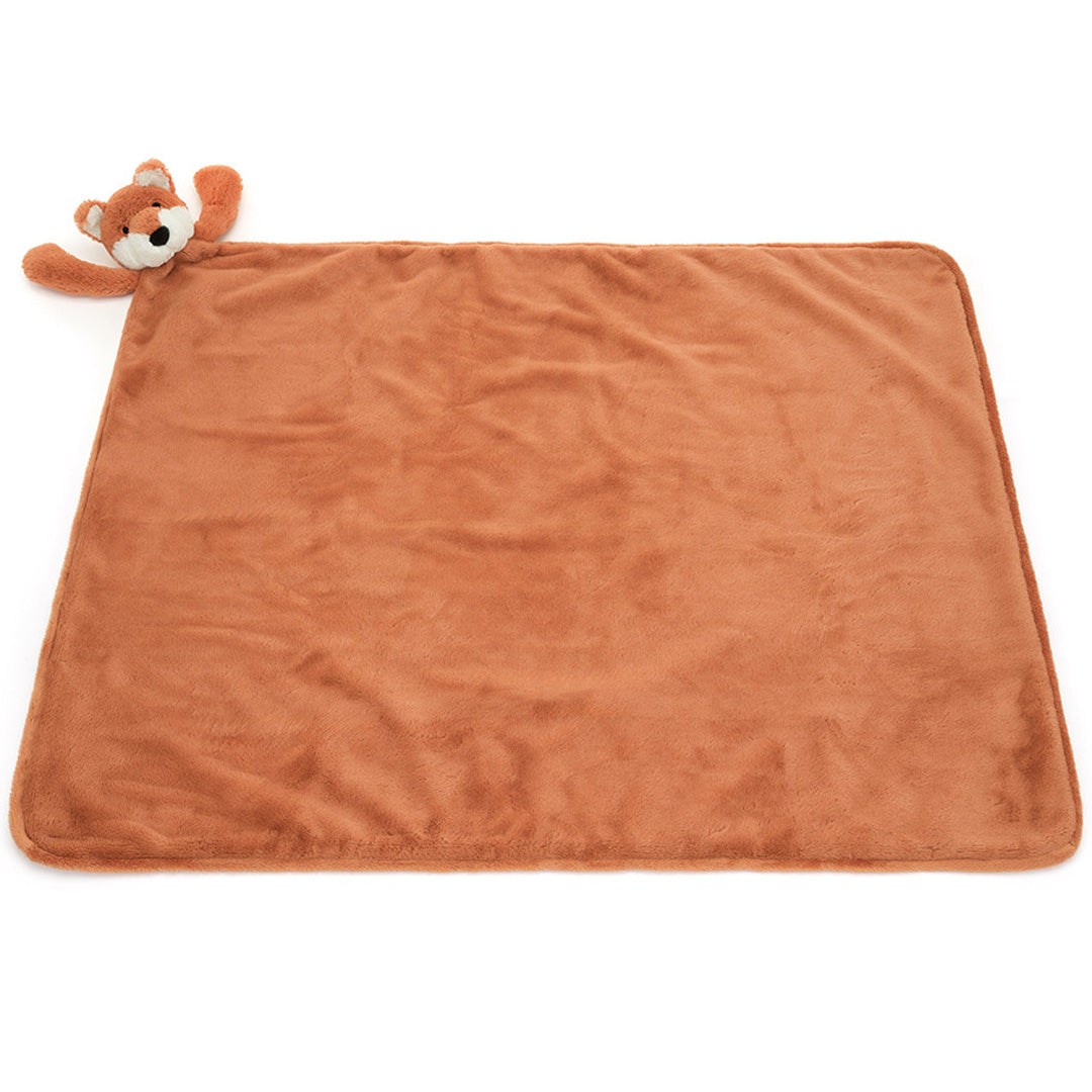 jellycat knuffeldekentje bashful vos - 70x56 cm