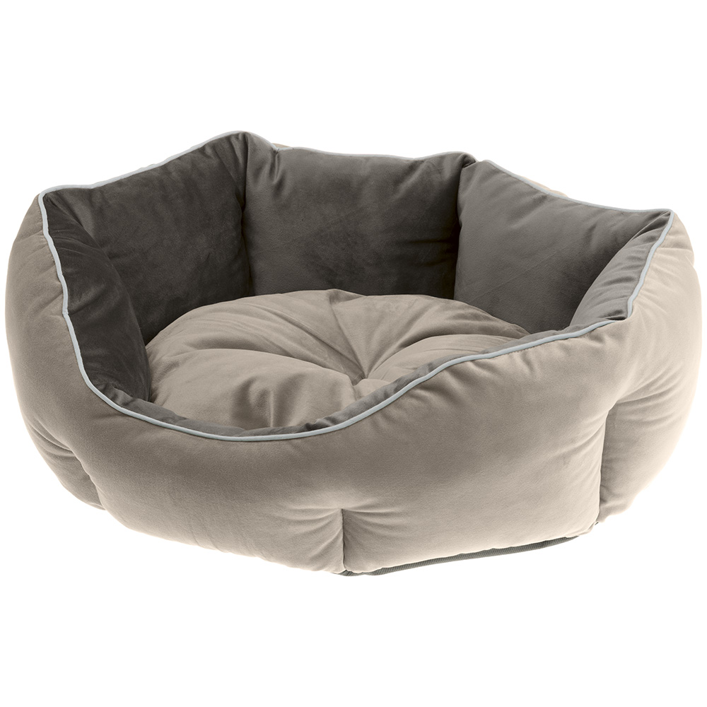 Ferplast divan pour chats et chiens queen 45 con coussin, couchage rembourré pour animaux, double-face, velours doux, lavable,