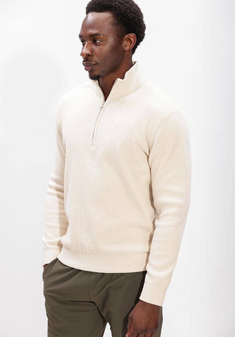 ecru nn.07 trui danny half zip 6429