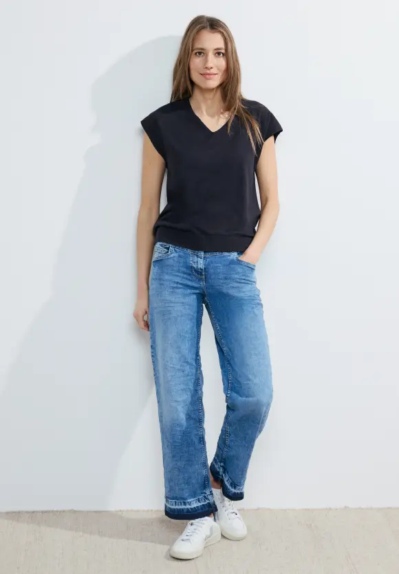 V-Ausschnitt Pullunder - universal blue