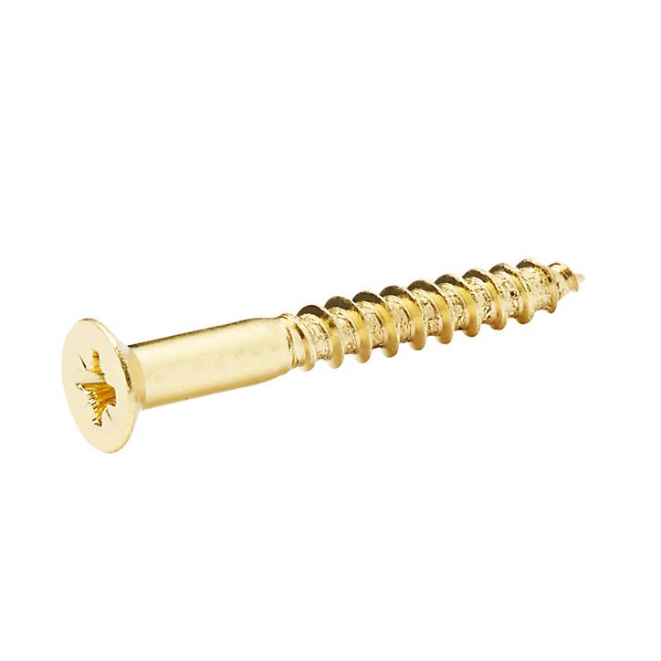 Vis à bois en laiton pozidriv 5x40 mm - 25 pièces