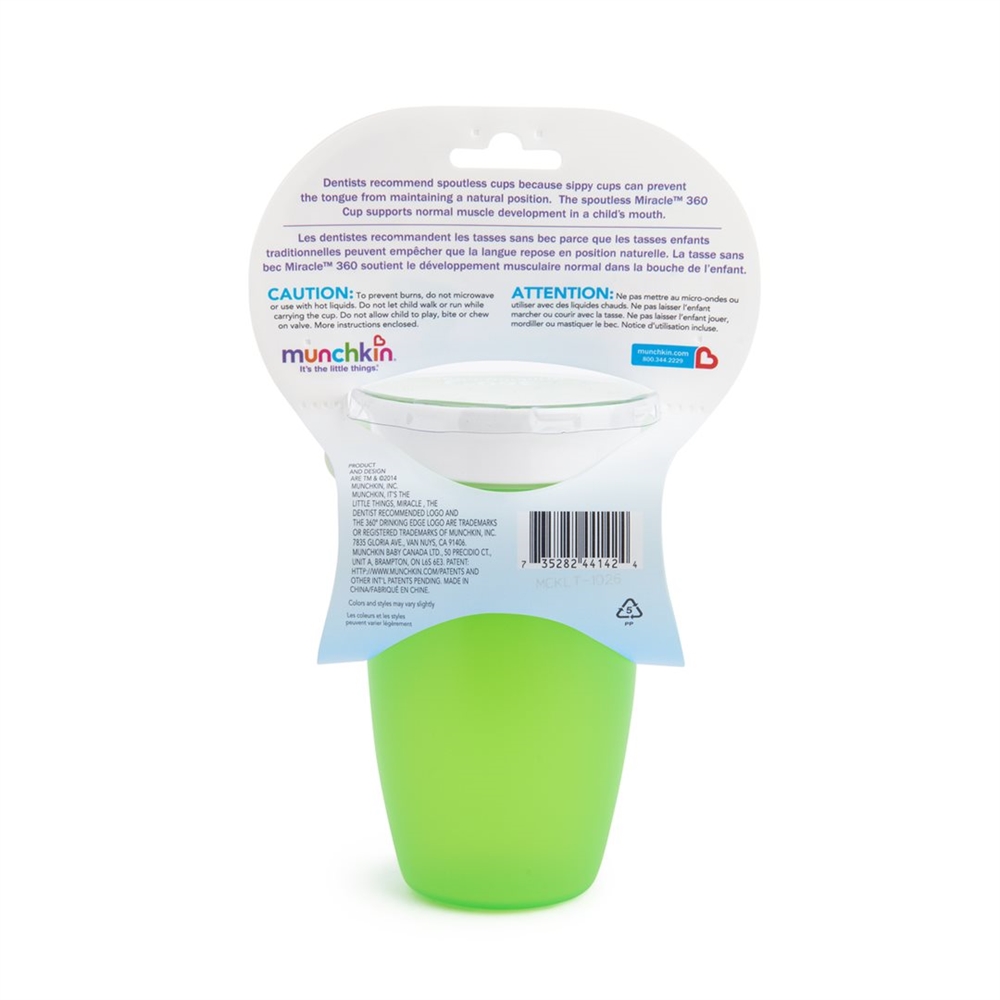MUNCHKIN Miracle 360° Becher<br>1 Stück, 296ml, 100% überlaufsicher