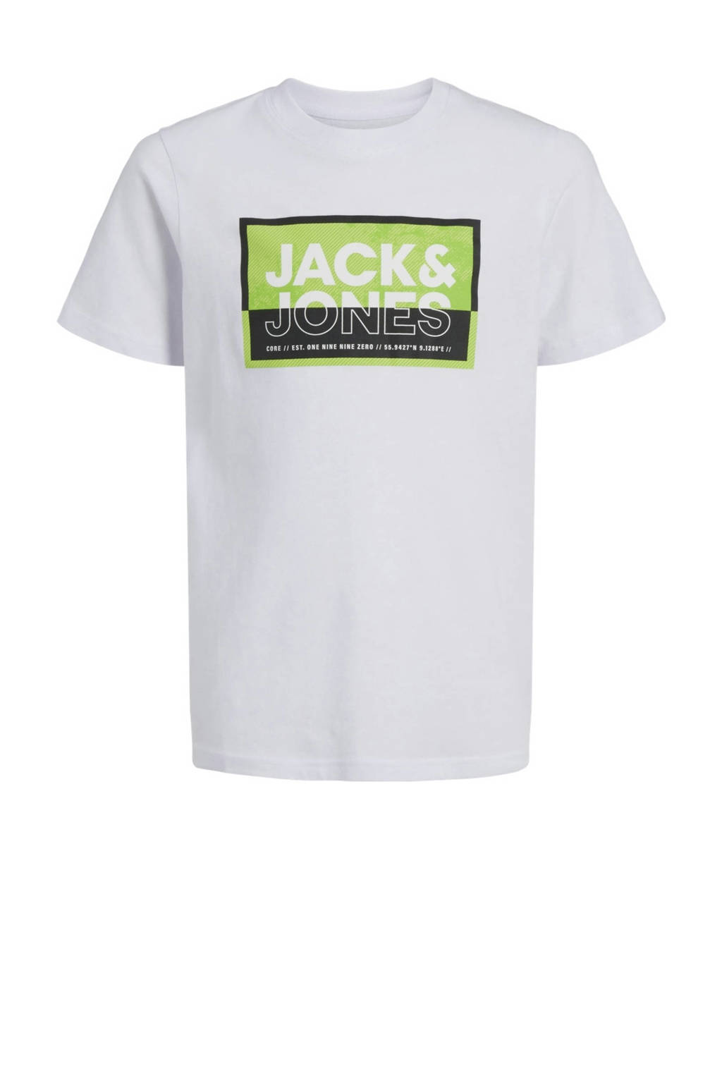 JACK & JONES T-shirt JCOLOGAN SOMMER met logo wit