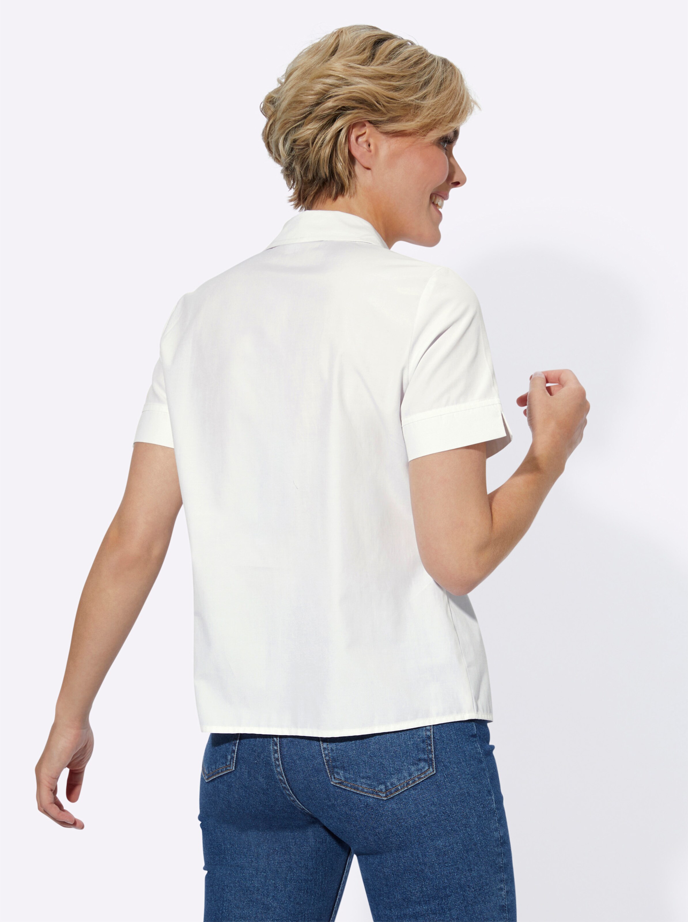 Bluse in ecru