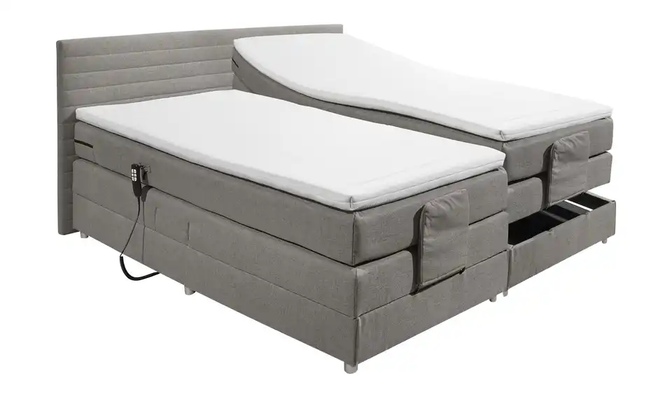 Boxspring-Motorbett Carmen Grau 180 cm